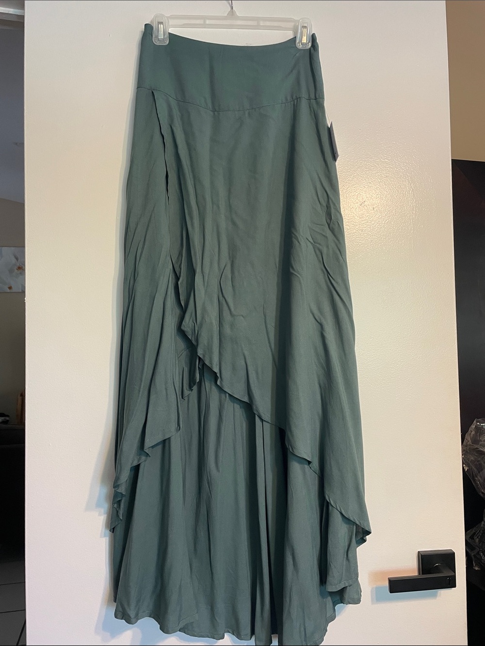 Women's Hi-Lo Maxi Skirt — Slate Green